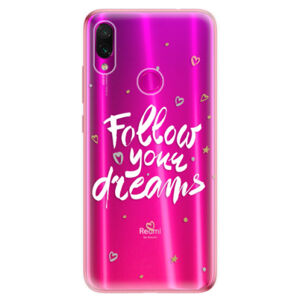 Odolné silikonové pouzdro iSaprio - Follow Your Dreams - white - Xiaomi Redmi Note 7