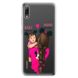 Odolné silikonové pouzdro iSaprio - Mama Mouse Brunette and Girl - Huawei Y6 2019
