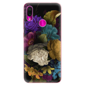 Odolné silikonové pouzdro iSaprio - Dark Flowers - Xiaomi Redmi Note 7